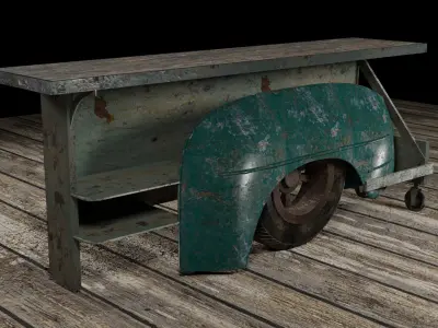 Table- Vehicle desk bed 3D model