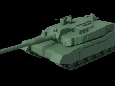 K2 Black panther MBT but its Low poly  3D model