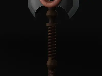 Great Axe Two Faced Low-poly 3D model