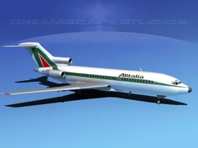 Boeing 727-100 Alitalia 3D model