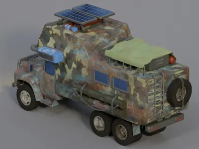 House on wheels - old ZIL 3D model