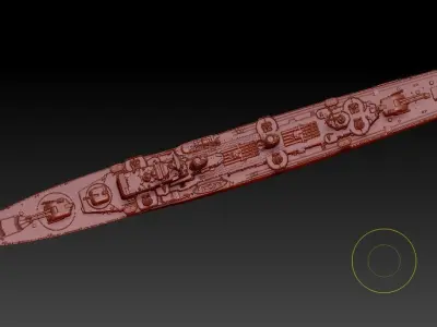Destroyer Halland Low-poly 3D model
