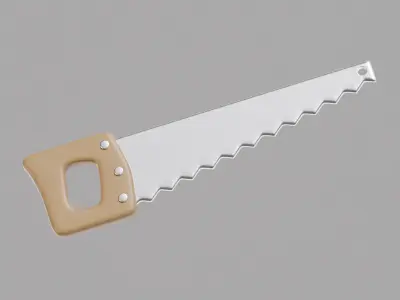 handsaw saw 3d model Low-poly 3D model