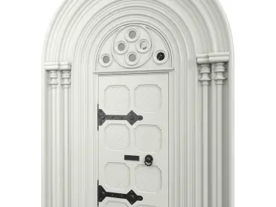 Entrance classic door 124 3D model