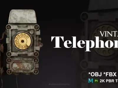 Vintage Telephone 3D model
