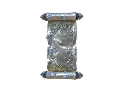 Frostbound Scroll Low-poly 3D model