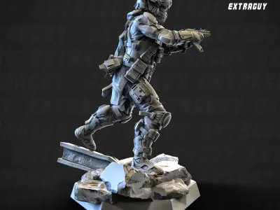 Mech Pilot Spooky 100mm and 32mm 3D print model