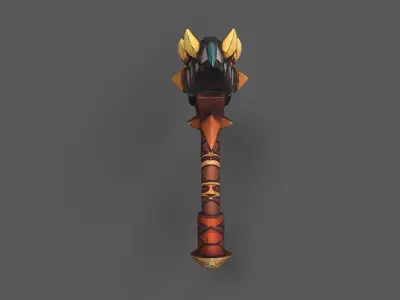 Aetherspike Battleaxe Free low-poly 3D model