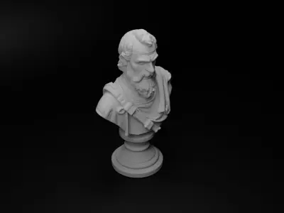 Medieval Archer Bust Chess 3D print model