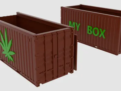 Shipping container 20DV printable 3D print model