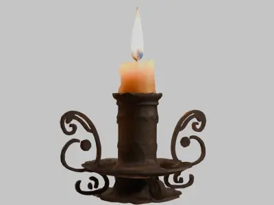 Low Poly Candle Low-poly 3D model