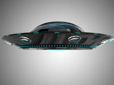 UFO model and texture 3D model