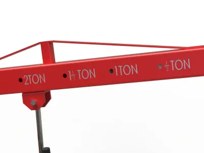 Folding Engine Crane 4K 3D model