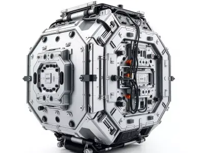 Futuristic Industrial Cargo Unit Model Pack Low-poly 3D model