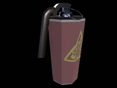 Bomb Game Ready - Low Poly 3d Model Low-poly 3D model
