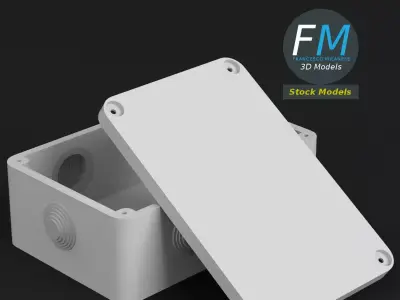 Rectangular junction box 1 3D model