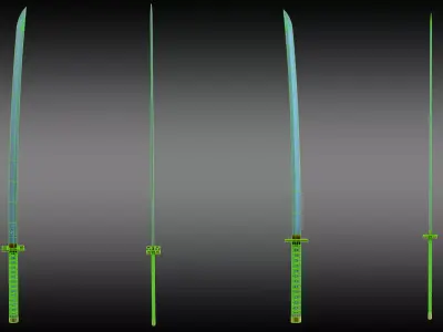 Demon Slayer Muichiro Tokito Nichirin Sword  Low-poly 3D model