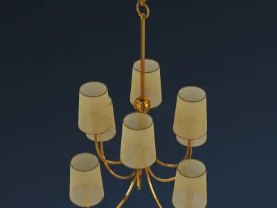 Chandelier Antique Nickel 3D model