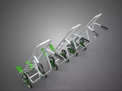 STAIR CLIMBER CLIMBING HAND TRUCK TROLLEY CART PALLET FORK LIFT 3D model