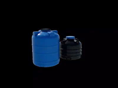 plastic water tank 04 3D model