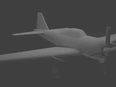 rigged plane Free low-poly 3D model