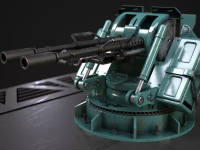 Slingshot futuristic machine gun Free low-poly 3D model
