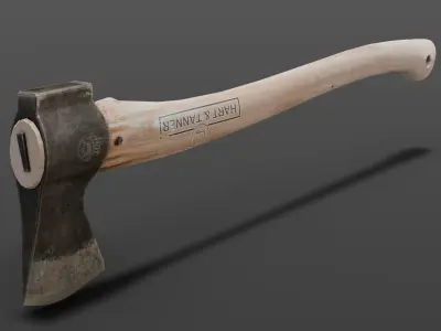 Axe Tool 3D Model Low-poly 3D model