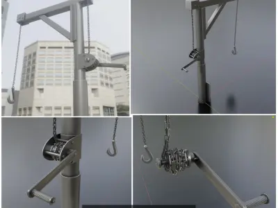 Metal Hand Crane collection 3D Model Pack