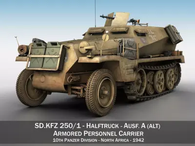 SDKFZ 250 - Halftruck  - 10PD 3D model
