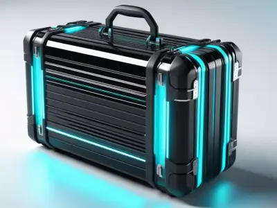 SciFi Futuristic Luminous Briefcase 3D model