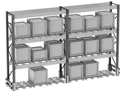  PALLET STORAGE RACK 3D model