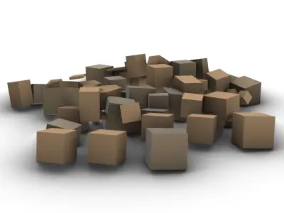 Cardboard Box Free 3D model purchase
