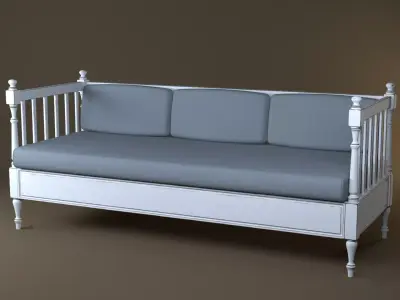 Antique Swedish Sofa 2 3D model