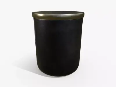 Box Casper Steel Black Low-poly 3D model