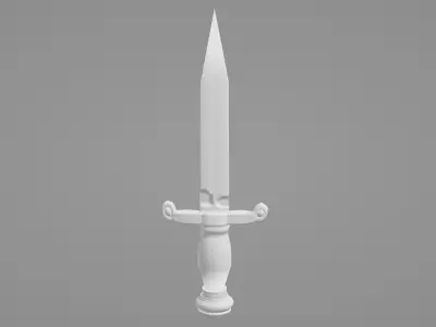 Low Poly 3D Dagger Free low-poly 3D model