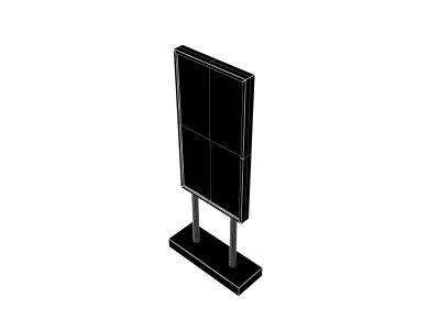 Advertising Display Mockup v1 001 Low-poly 3D model