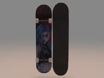 Arcane Jinx Skateboard Skate 3D model
