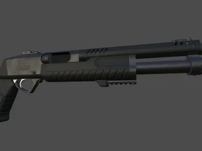 Fabarm stf12 short Low-poly 3D model