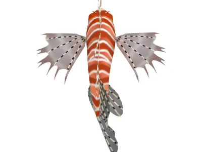 Lion Animated Fish Low-poly 3D model