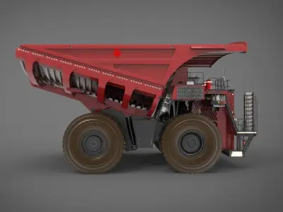 heavy mining truck 3D model Polygon mesh
