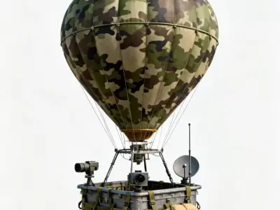 Tactical Reconnaissance Balloon Low-poly 3D model