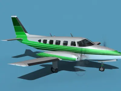 Piper PA-31-350 Navajo Chieftain V07 3D model