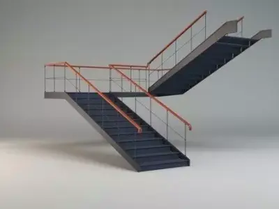 Stair letter f 3D model