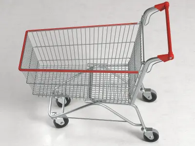 Shopping Supermarket Cart  3D model