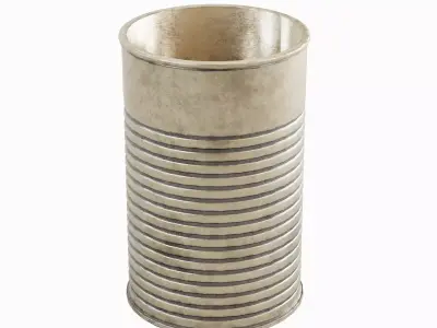 Tin Can 02 Low-poly 3D model