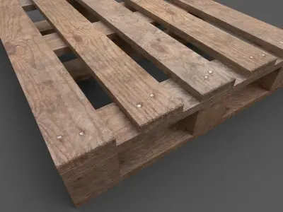 Pallet 3D model wooden Low-poly 3D model