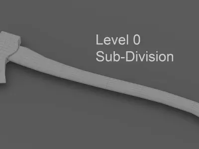 Wood Axe Low-poly 3D model purchase