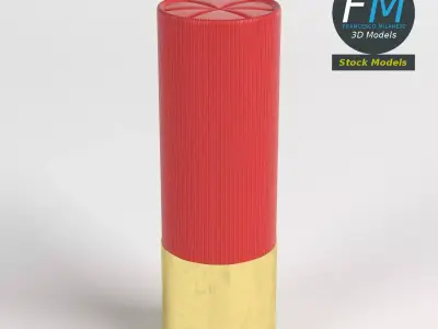Shotgun shell cartridge 3D model