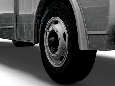 Generic Old Bus wheel 3D model