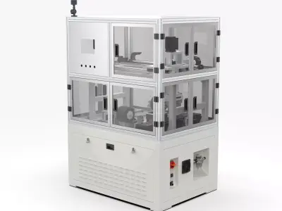 Automatic One Drag Four Pad Printing Machine 3D model